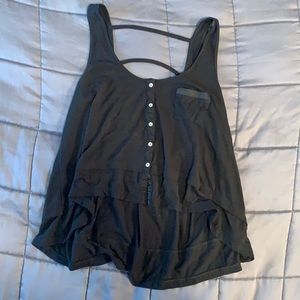 Black high low tank top